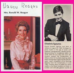 First Lady Nancy Reagan & Dimitris Sgouros at Wolf Trap (1982)